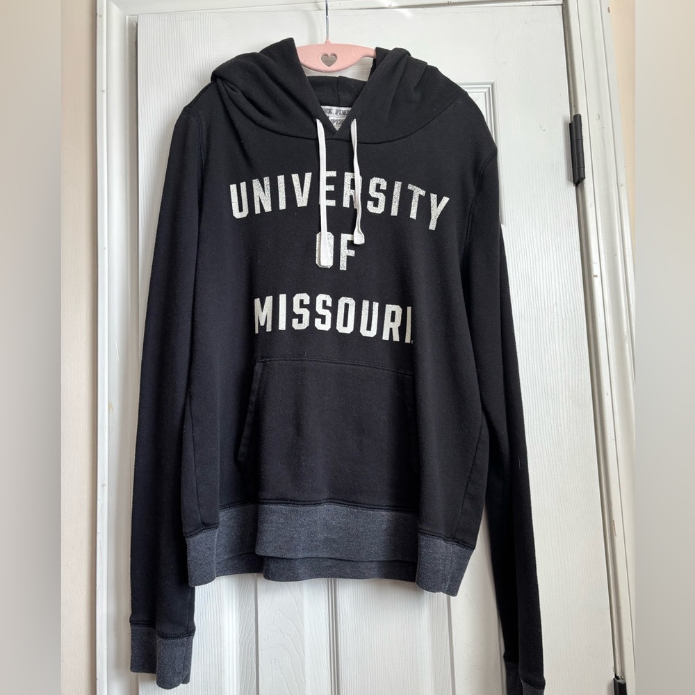 PINK Victoria’s Secret University of Missouri Black Hoodie – Size Large